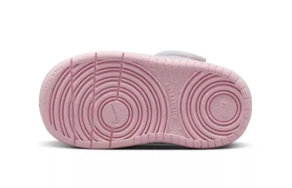 Nike Court Borough Low Recraft Toddler Shoes White/Pink Foam Size 3c